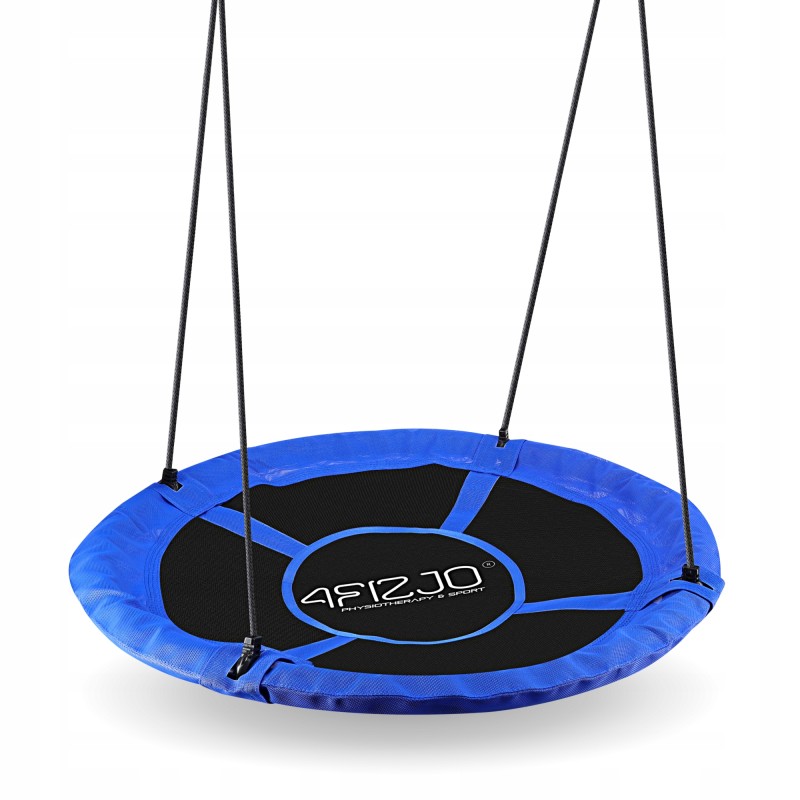 Гойдалка-гніздо кругла 4FIZJO L 100 см Black/Blue (P-5907739314529)