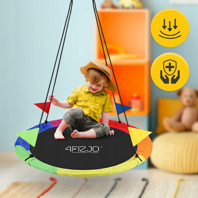 Гойдалка-гніздо кругла 4FIZJO L 100 см Mix (P-5907739316646)