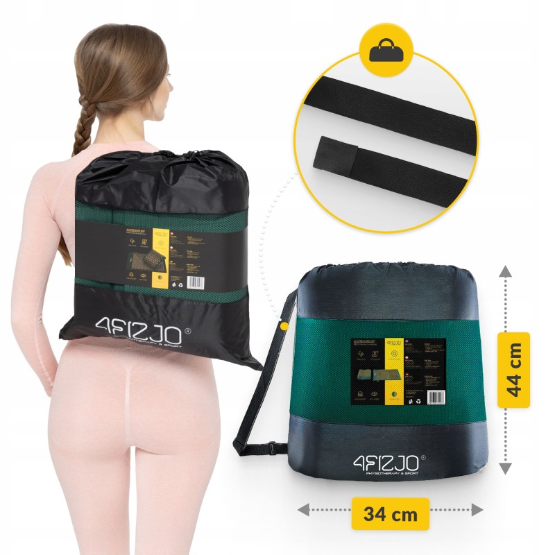 Килимок акупунктурний з подушкою 4FIZJO Ergo Mat Аплікатор Кузнєцова Navy Green/Gold (P-5907739315076)