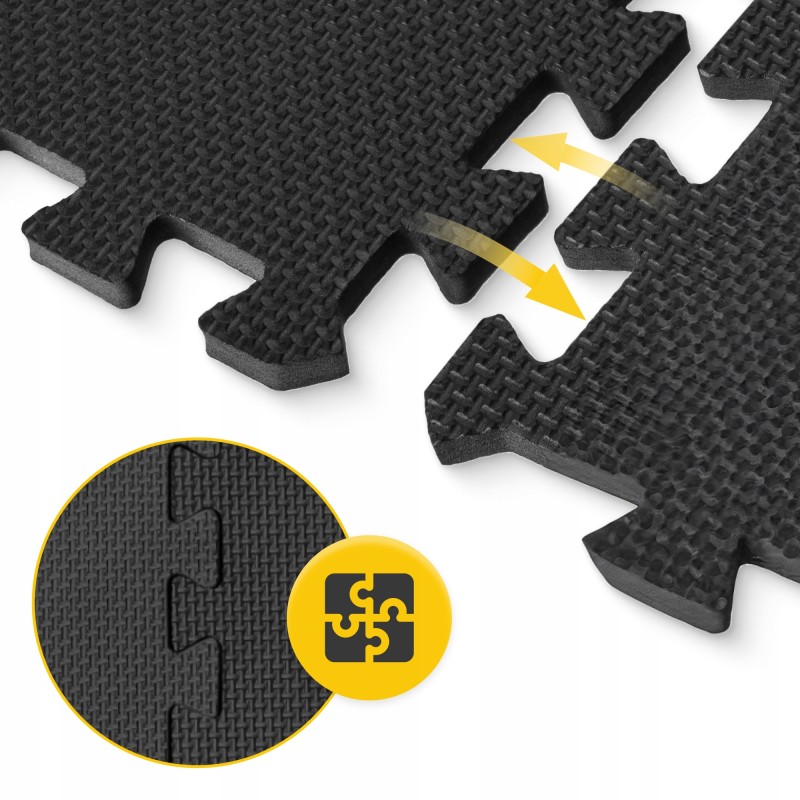 Мат-пазл (ластівчин хвіст) 4FIZJO Mat Puzzle EVA 180 x 120 x 1 cм Black (P-5907739310378)