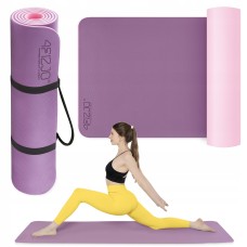 Килимок (мат) спортивний 4FIZJO TPE 180 x 60 x 1 см для йоги та фітнесу Violet/Pink (P-5907739316967)