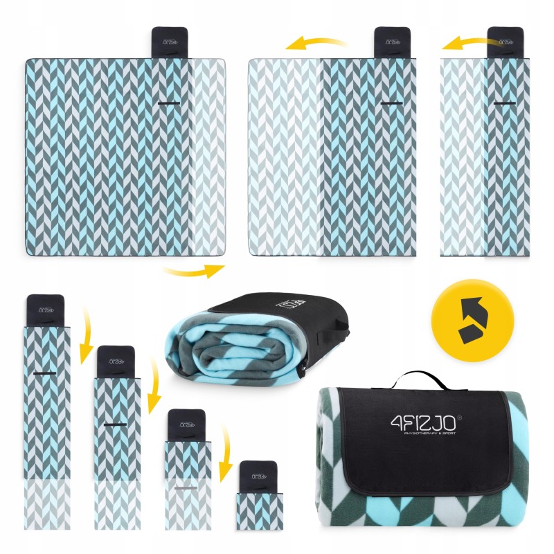 Килимок для пікніка та кемпінгу 4FIZJO 200 x 200 см складний (P-5907739317193)