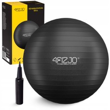 М'яч для фітнесу (фітбол) 4FIZJO 55 см Anti-Burst Black (P-5907739316257)