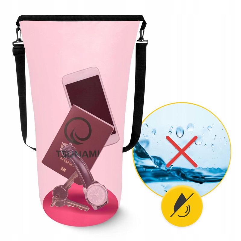 Гермомішок TSUNAMI Dry Pack 30 л водозахисний Pink (P-5907739314093)