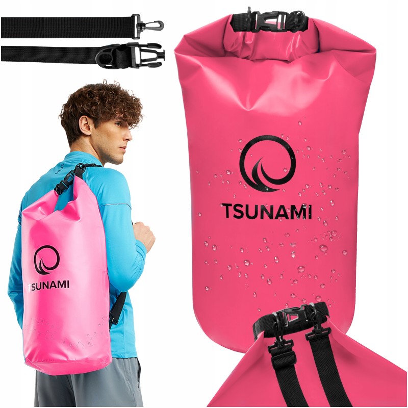 Гермомішок TSUNAMI Dry Pack 30 л водозахисний Pink (P-5907739314093)