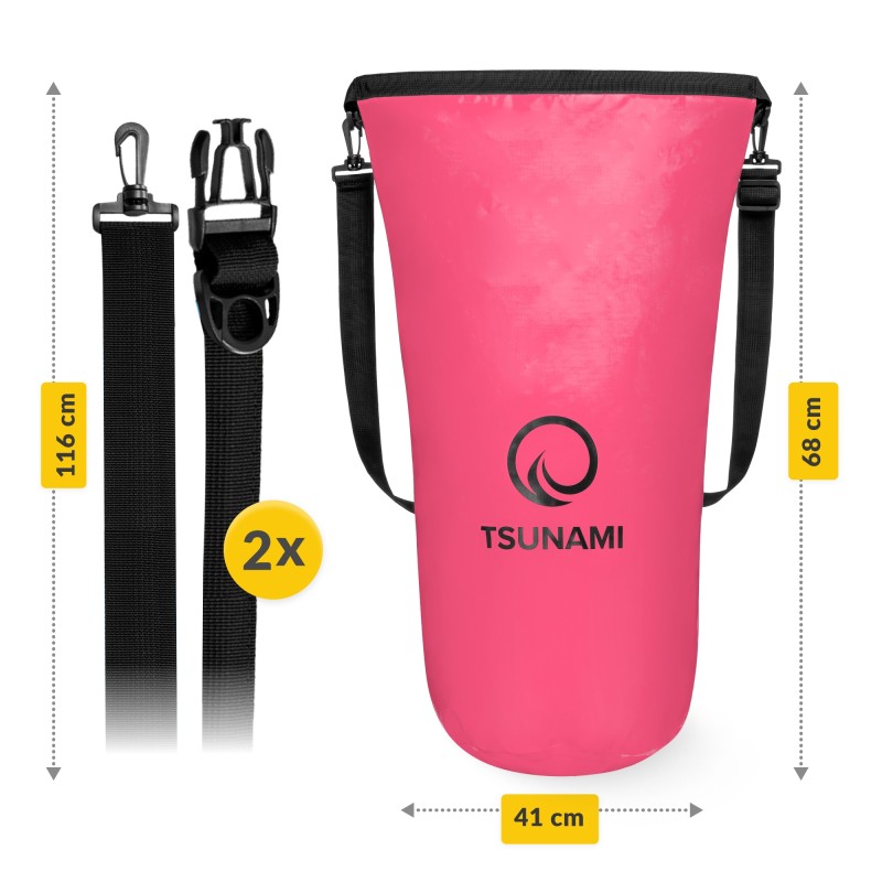 Гермомішок TSUNAMI Dry Pack 30 л водозахисний Pink (P-5907739314093)