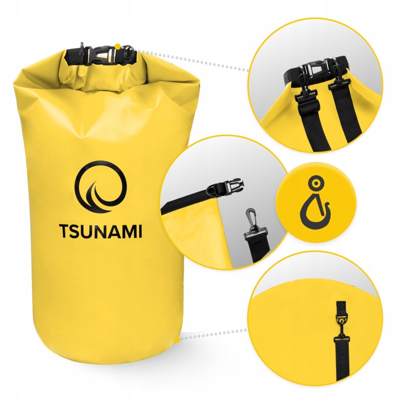 Гермомішок TSUNAMI Dry Pack 30 л водозахисний Yellow (P-5907739314086)