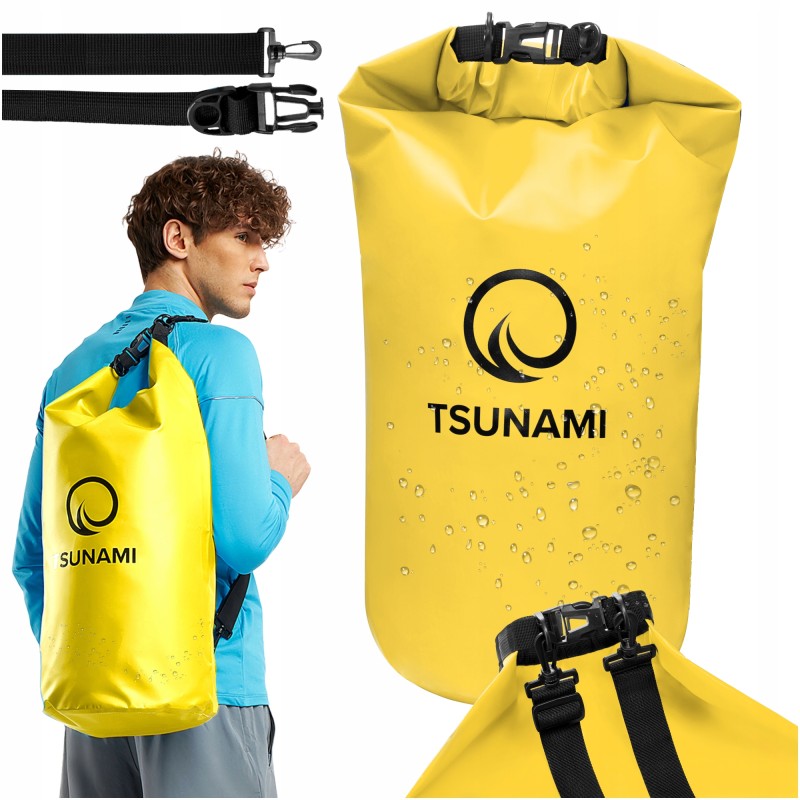 Гермомішок TSUNAMI Dry Pack 30 л водозахисний Yellow (P-5907739314086)
