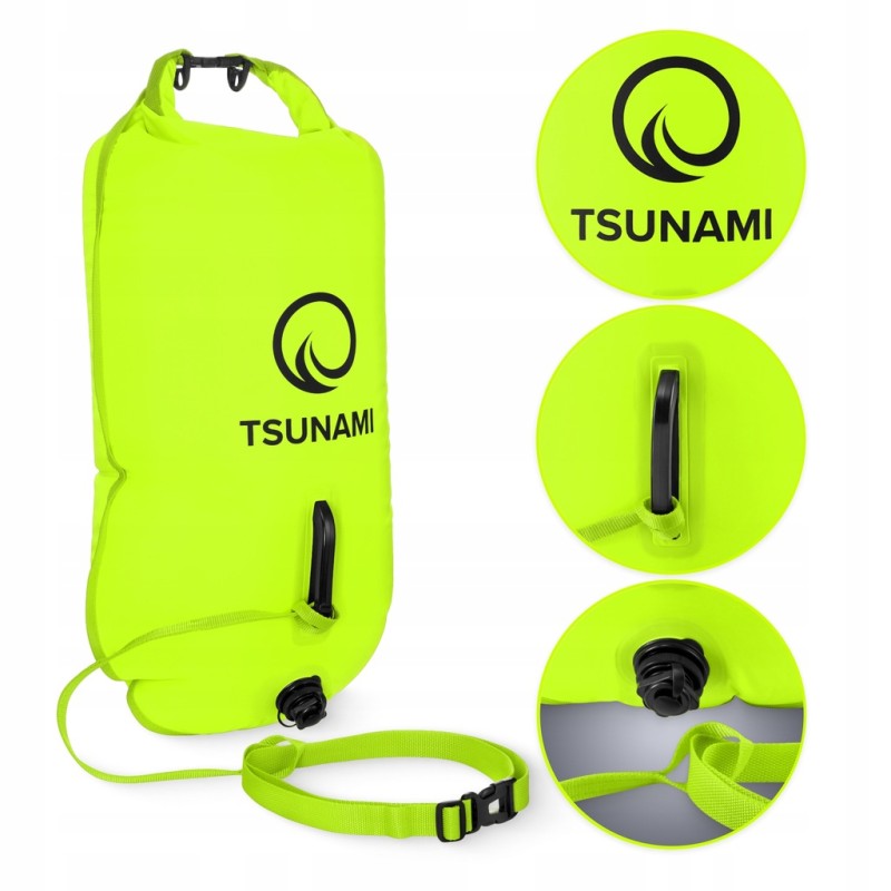 Буй для плавання TSUNAMI надувний 2 в 1 Yellow (P-5907739314024)
