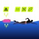 Буй для плавання TSUNAMI надувний 2 в 1 Pink (P-5907739314031)