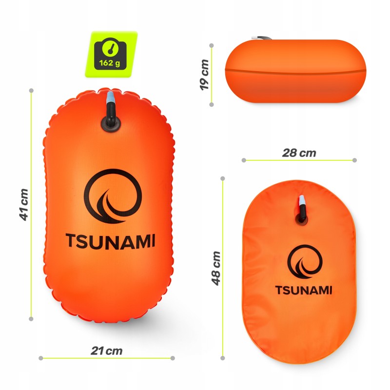 Буй для плавання TSUNAMI Basic надувний Orange (P-5907739314055)
