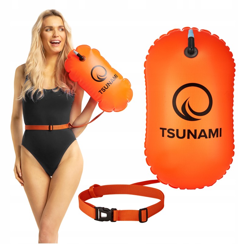 Буй для плавання TSUNAMI Basic надувний Orange (P-5907739314055)
