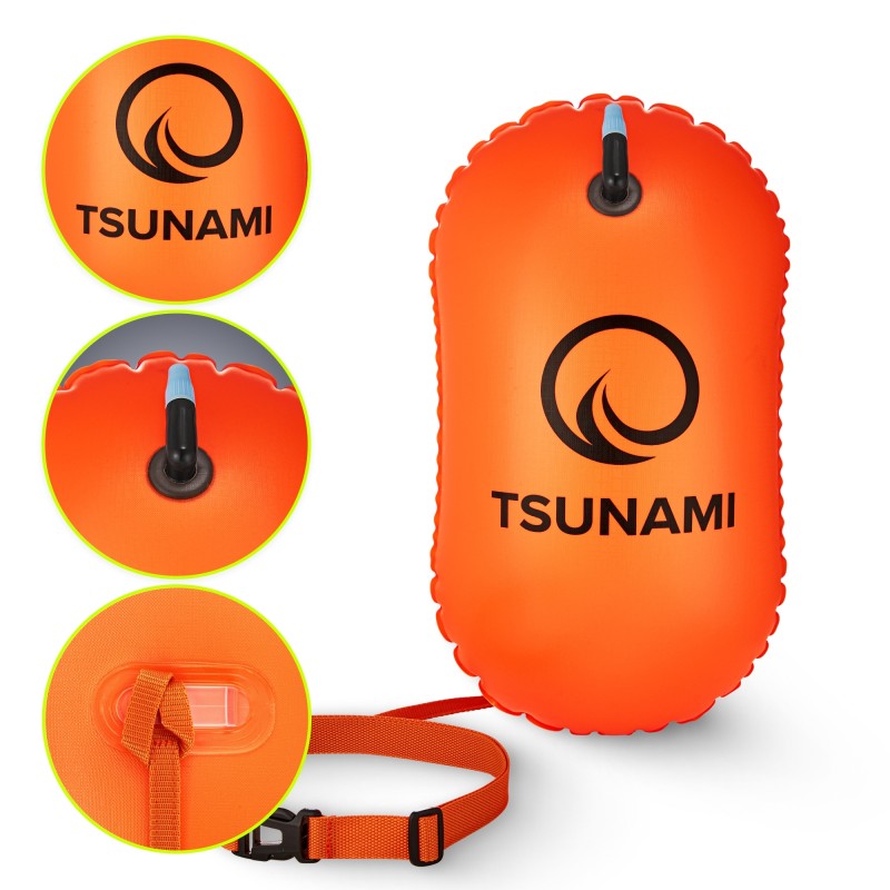 Буй для плавання TSUNAMI Basic надувний Orange (P-5907739314055)