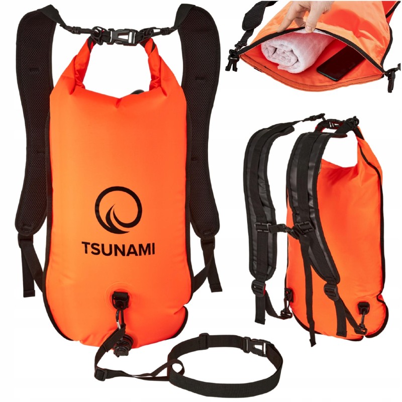 Буй для плавання TSUNAMI Pro надувний 3 в 1 Orange (P-5907739314048)