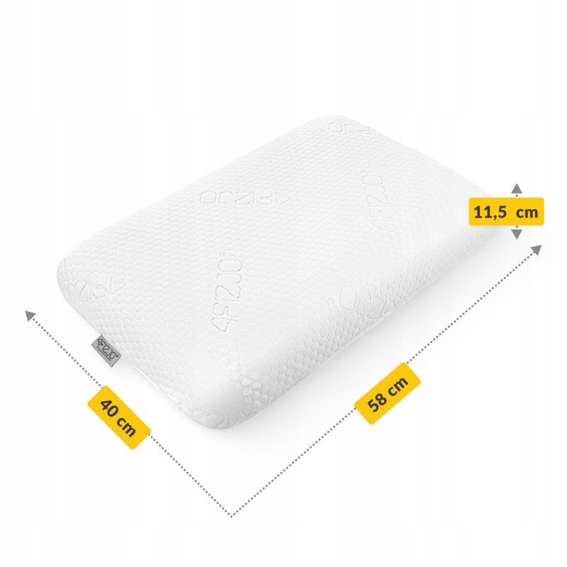 Подушка ортопедична 4FIZJO Med+ 40 x 60 см охолоджуюча для сну White (P-5907739317049)