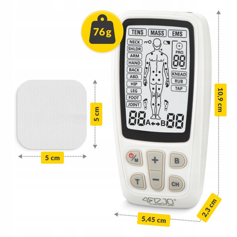 Апарат для електростимуляції м'язів 4FIZJO Combo MED+ 3 в 1 (P-5907739317117)