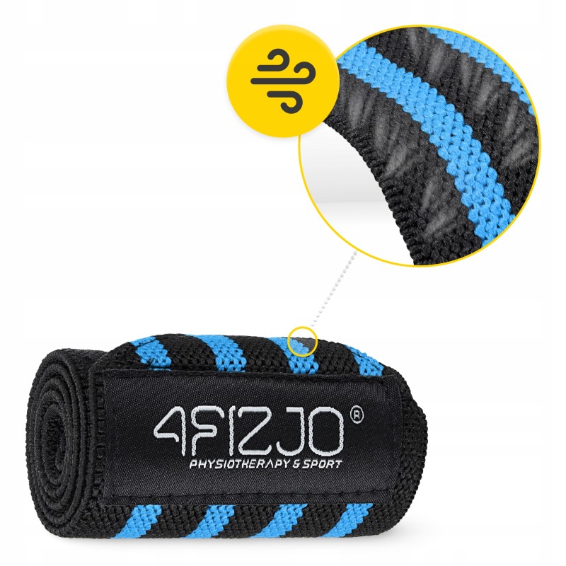 Бинти для зап'ясть (кистьові бинти) 4FIZJO Wrist Wraps Black/Blue (P-5907739317445)