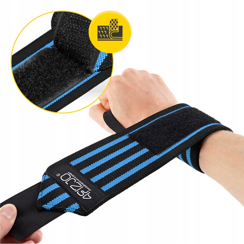 Бинти для зап'ясть (кистьові бинти) 4FIZJO Wrist Wraps Black/Blue (P-5907739317445)