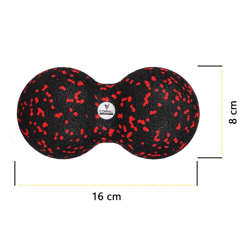 Масажний м'яч подвійний Cornix EPP DuoBall 8 x 16 см XR-0124