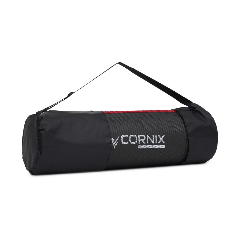 Килимок спортивний Cornix NBR 183 x 61 x 1 cм для йоги та фітнесу XR-0094 Black/Red