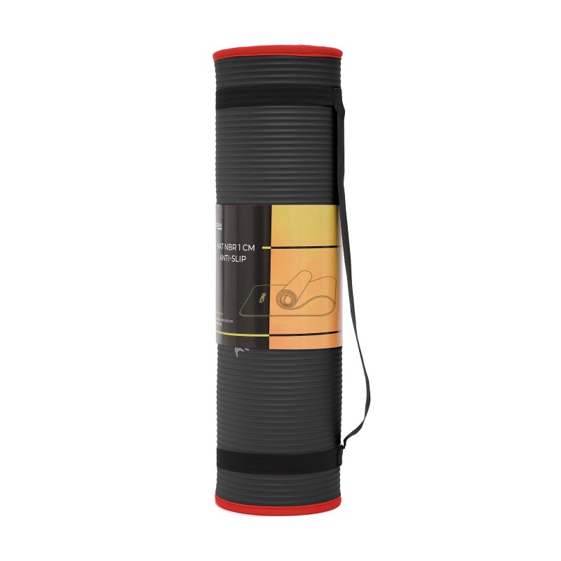 Килимок спортивний Cornix NBR 183 x 61 x 1 cм для йоги та фітнесу XR-0094 Black/Red
