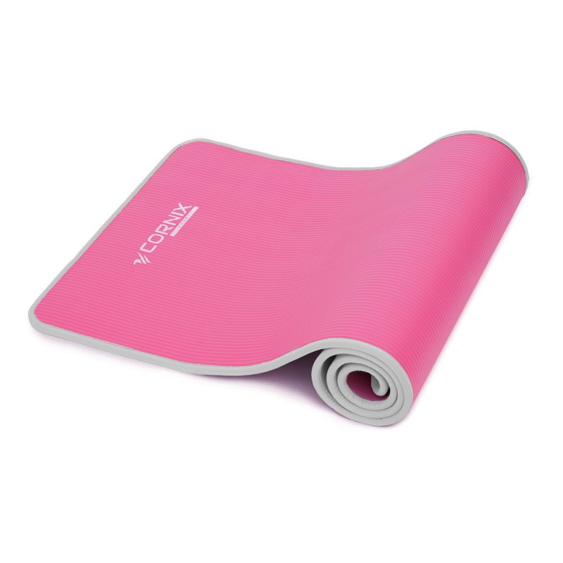 Килимок спортивний Cornix NBR 183 x 61 x 1 cм для йоги та фітнесу XR-0095 Pink/Grey
