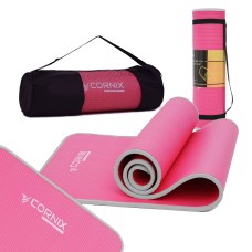 Килимок спортивний Cornix NBR 183 x 61 x 1 cм для йоги та фітнесу XR-0095 Pink/Grey