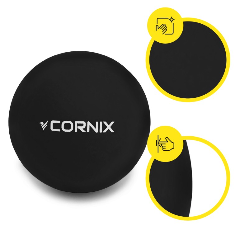 Масажний м'яч Cornix Lacrosse Ball 6.3 см XR-0118 Black