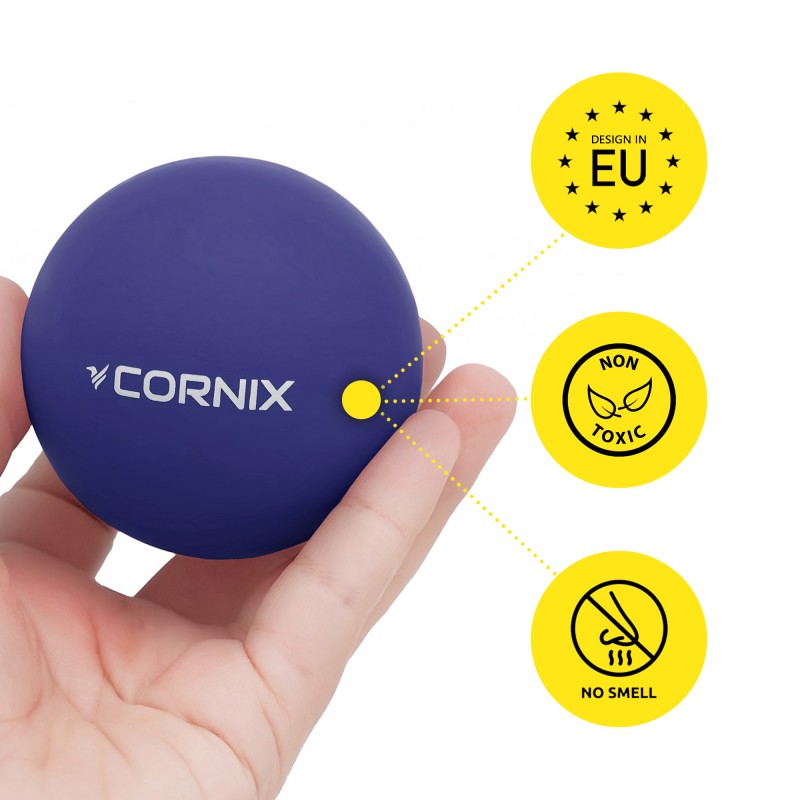 Масажний м'яч Cornix Lacrosse Ball 6.3 см XR-0229 Navy Blue