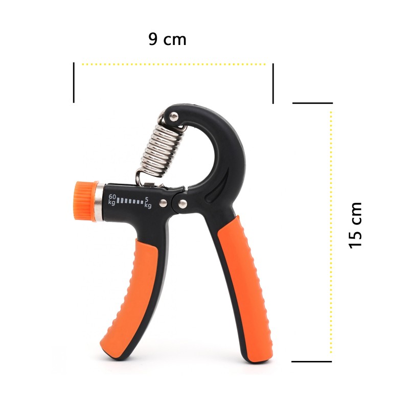 Еспандер кистьовий Cornix 5-60 кг з регульованим навантаженням XR-0144 Black/Orange