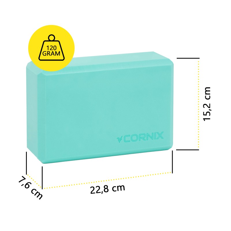 Блок для йоги Cornix EVA 22.8 x 15.2 x 7.6 см XR-0100 Mint