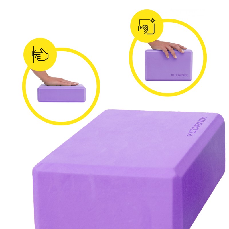 Блок для йоги Cornix EVA 22.8 x 15.2 x 7.6 см XR-0101 Purple