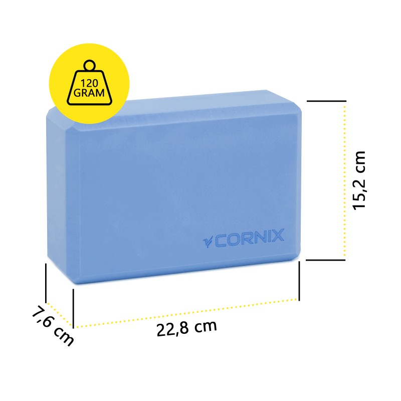 Блок для йоги Cornix EVA 22.8 x 15.2 x 7.6 см XR-0102 Blue