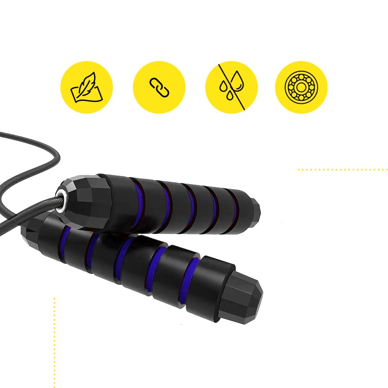 Скакалка швидкісна для кросфіту Cornix Speed Rope Classic XR-0147 Black/Blue