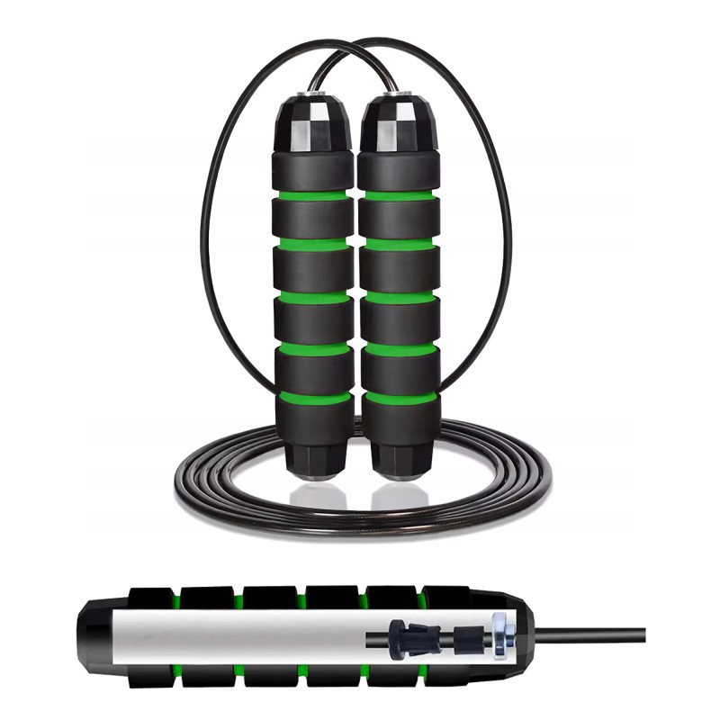 Скакалка швидкісна для кросфіту Cornix Speed Rope Classic XR-0148 Black/Green