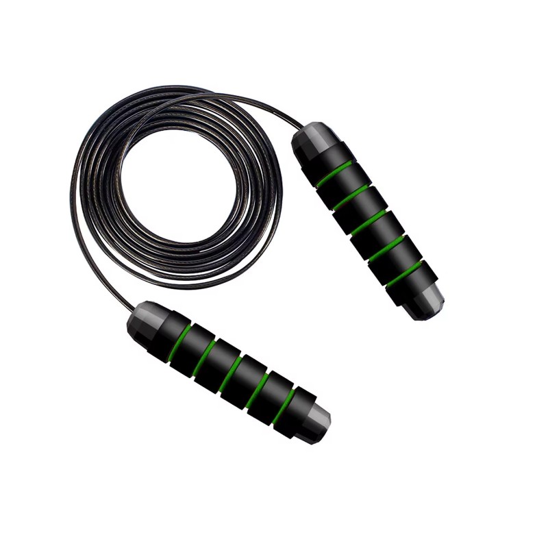 Скакалка швидкісна для кросфіту Cornix Speed Rope Classic XR-0148 Black/Green