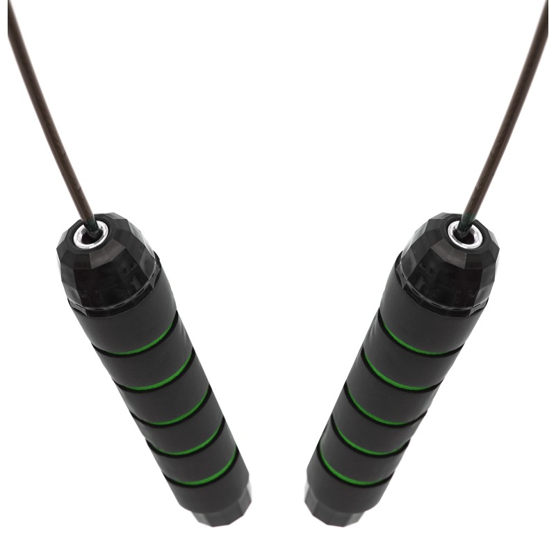 Скакалка швидкісна для кросфіту Cornix Speed Rope Classic XR-0148 Black/Green