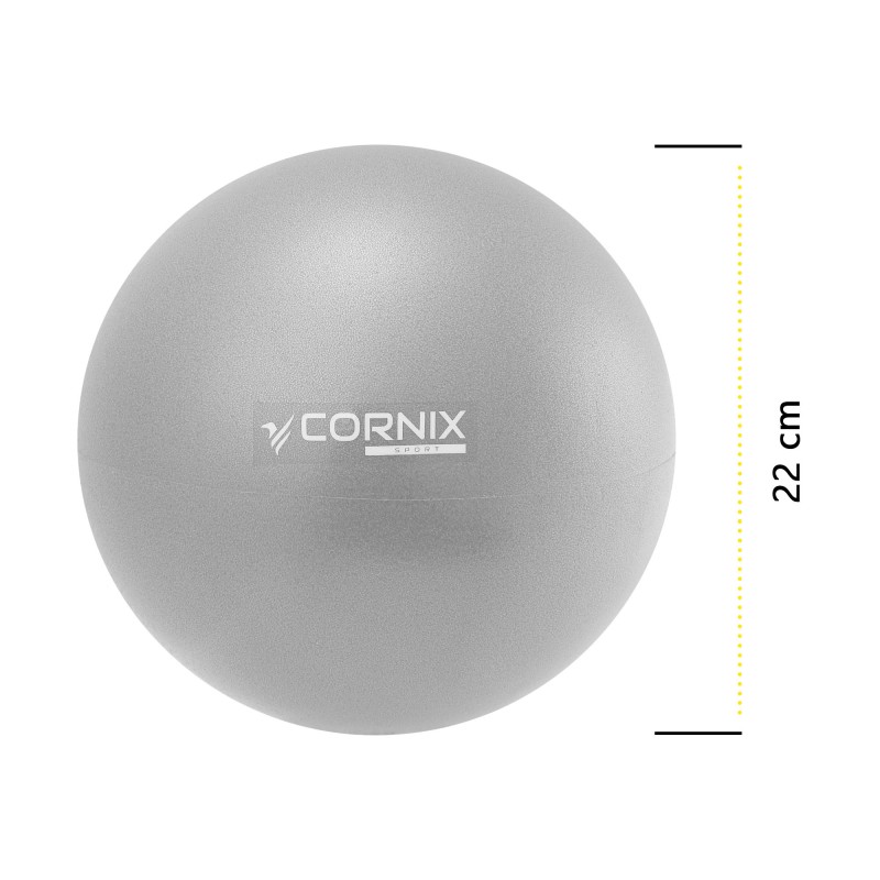 М'яч для пілатесу, йоги, реабілітації Cornix MiniGYMball 22 см XR-0227 Grey