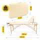Масажний стіл складний 4FIZJO Massage Table+ Wood W60 Beige (P-5907739318367)