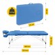Масажний стіл складний 4FIZJO Massage Table Alu W60 Blue (P-5907739318404)