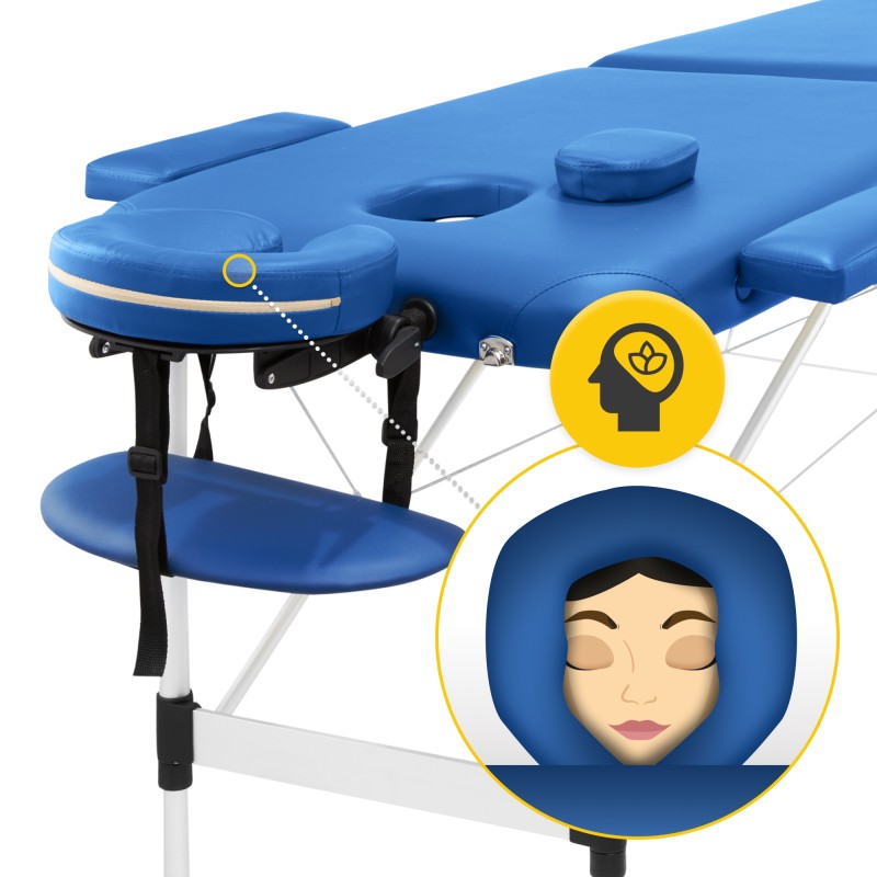 Масажний стіл складний 4FIZJO Massage Table Alu W60 Blue (P-5907739318404)