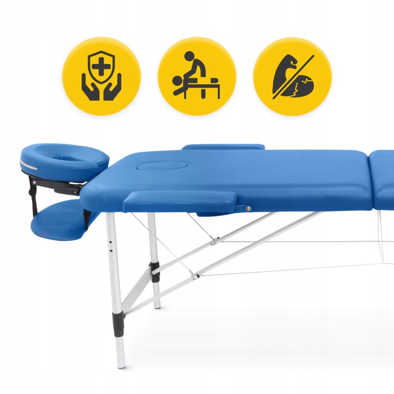 Масажний стіл складний 4FIZJO Massage Table Alu W60 Blue (P-5907739318404)