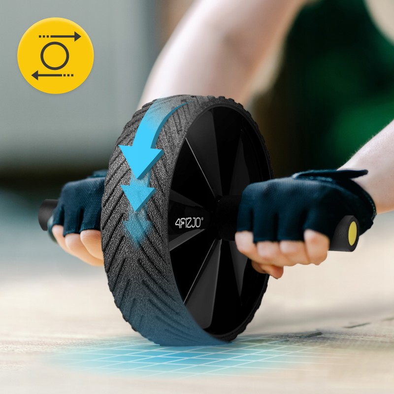 Ролик (гімнастичне колесо) для преса 4FIZJO Ab Wheel Black/Yellow (P-5907739314840)