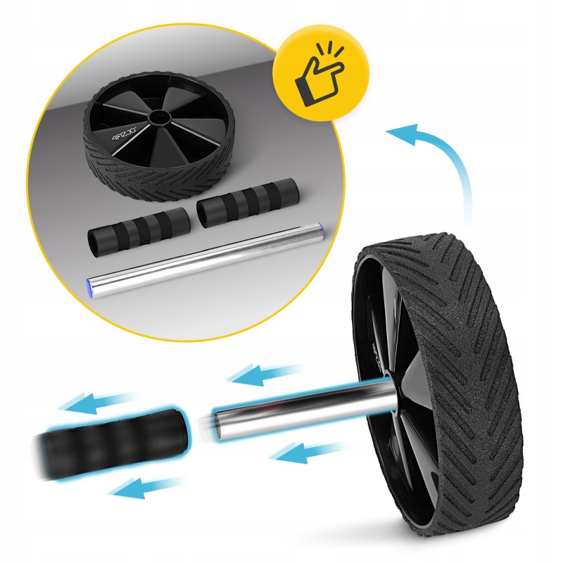 Ролик (гімнастичне колесо) для преса 4FIZJO Ab Wheel Black/Blue (P-5907739314857)