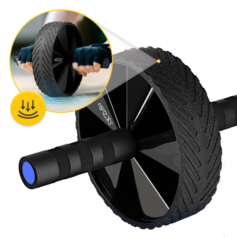 Ролик (гімнастичне колесо) для преса 4FIZJO Ab Wheel Black/Blue (P-5907739314857)
