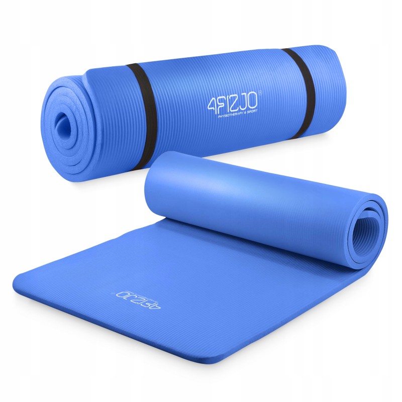Килимок (мат) спортивний 4FIZJO NBR 180 x 60 x 1 см для йоги та фітнесу Navy Blue (P-5907739316974)