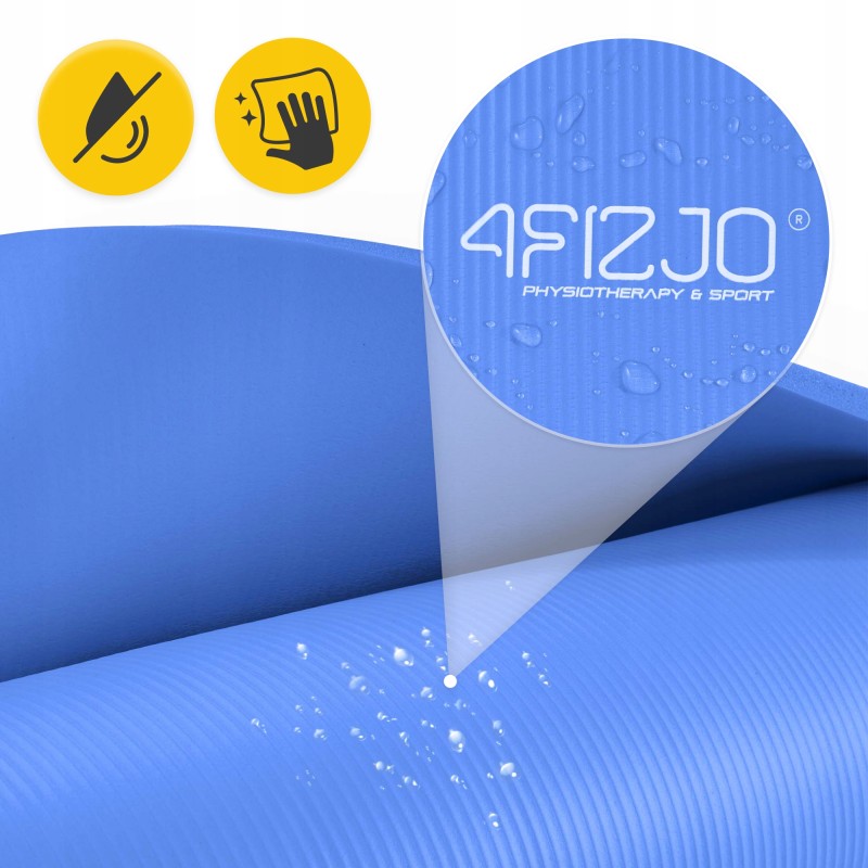 Килимок (мат) спортивний 4FIZJO NBR 180 x 60 x 1 см для йоги та фітнесу Navy Blue (P-5907739316974)