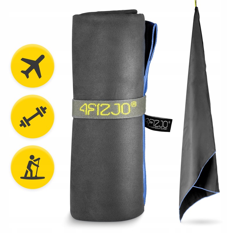 Рушник спортивний 4FIZJO 130 x 75 см з мікрофібри Grey (P-5907739317261)