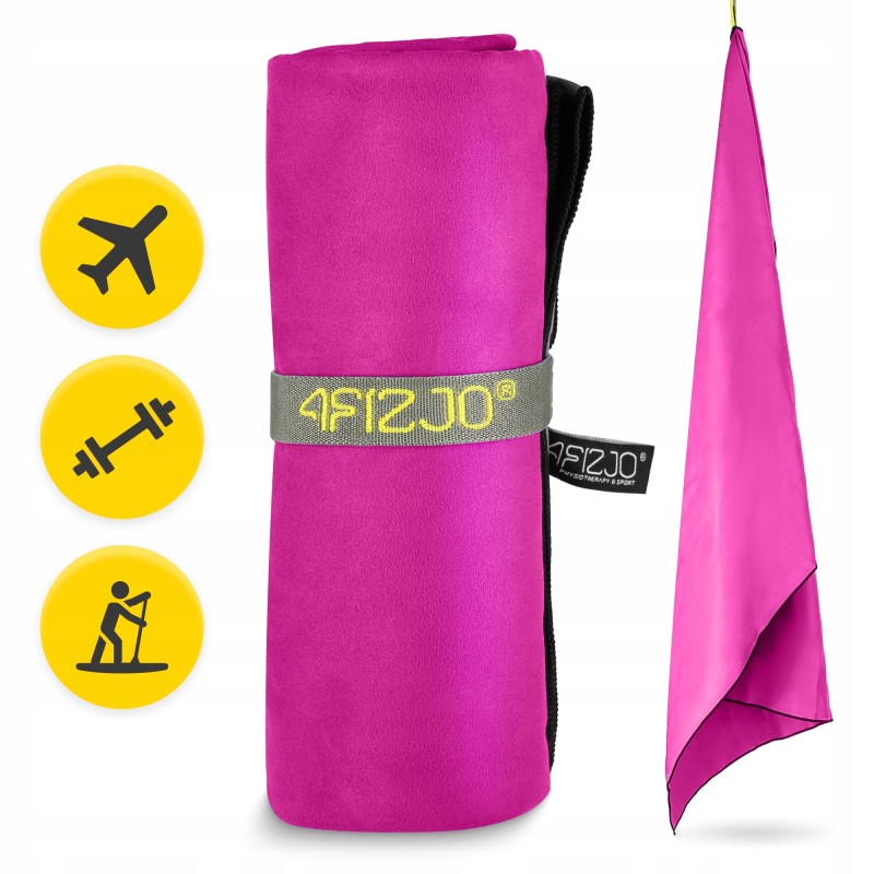 Рушник спортивний 4FIZJO 130 x 75 см з мікрофібри Pink (P-5907739317278)