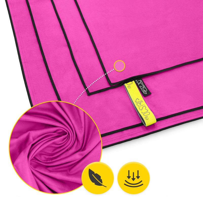 Рушник спортивний 4FIZJO 130 x 75 см з мікрофібри Pink (P-5907739317278)